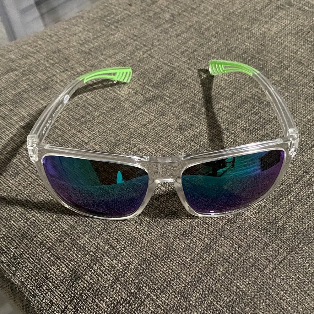 Body Glove Transparent Sunglasses with Green Accents